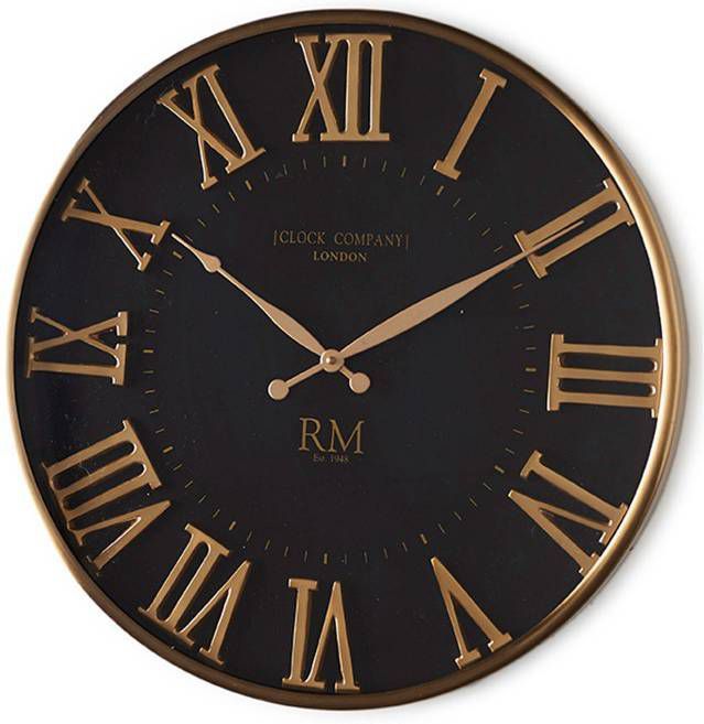 Rivièra Maison London Clock Company Brons/Glas x Ø51 cm Bestek.shop